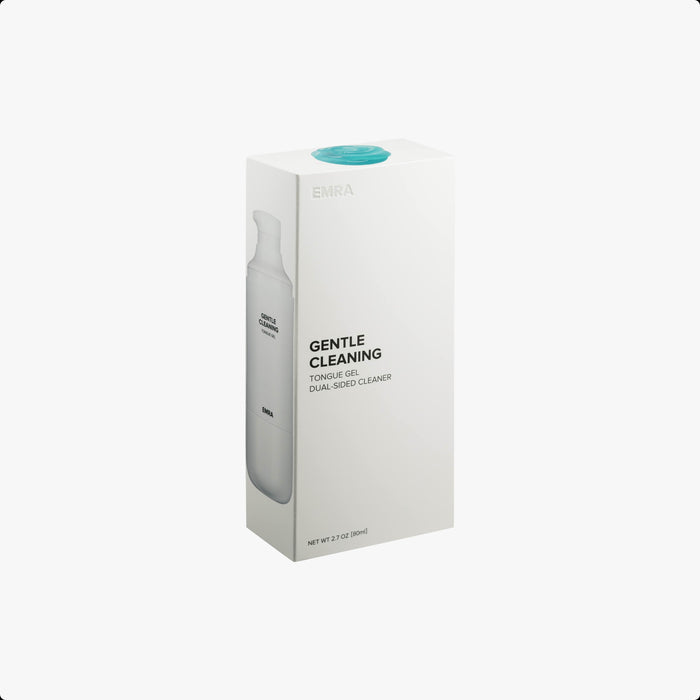 GENTLE CLEANING Tongue gel + Dual-sided cleaner in Black