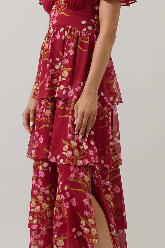 Ginnie Floral Amabel Tiered Maxi Dress