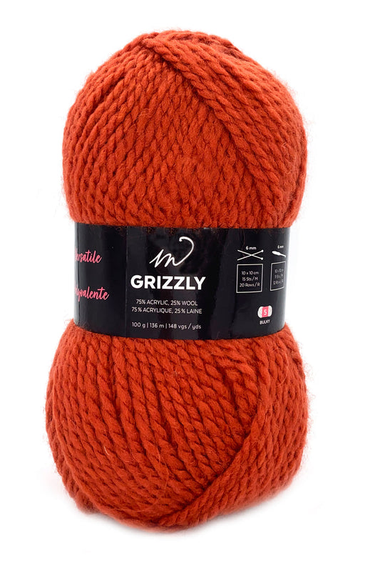 Grizzly Yarn (75% Acrylic + 25% Wool)