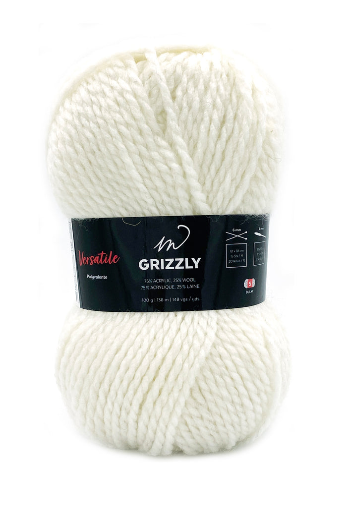 Grizzly Yarn (75% Acrylic + 25% Wool)