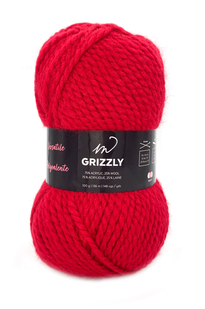 Grizzly Yarn (75% Acrylic + 25% Wool)