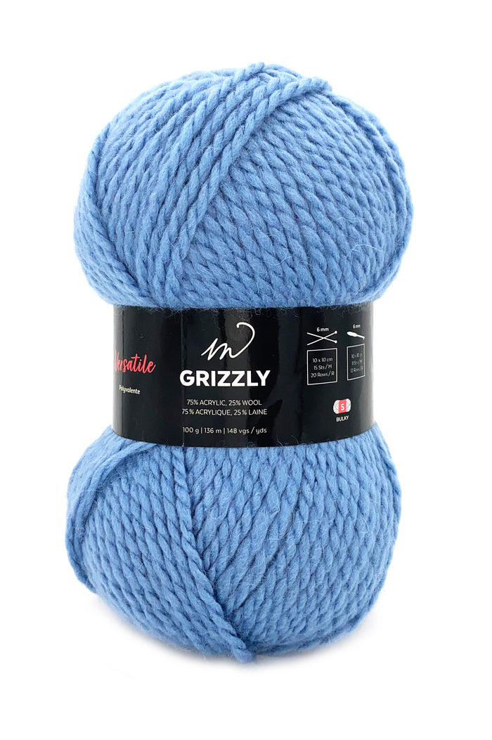 Grizzly Yarn (75% Acrylic + 25% Wool)