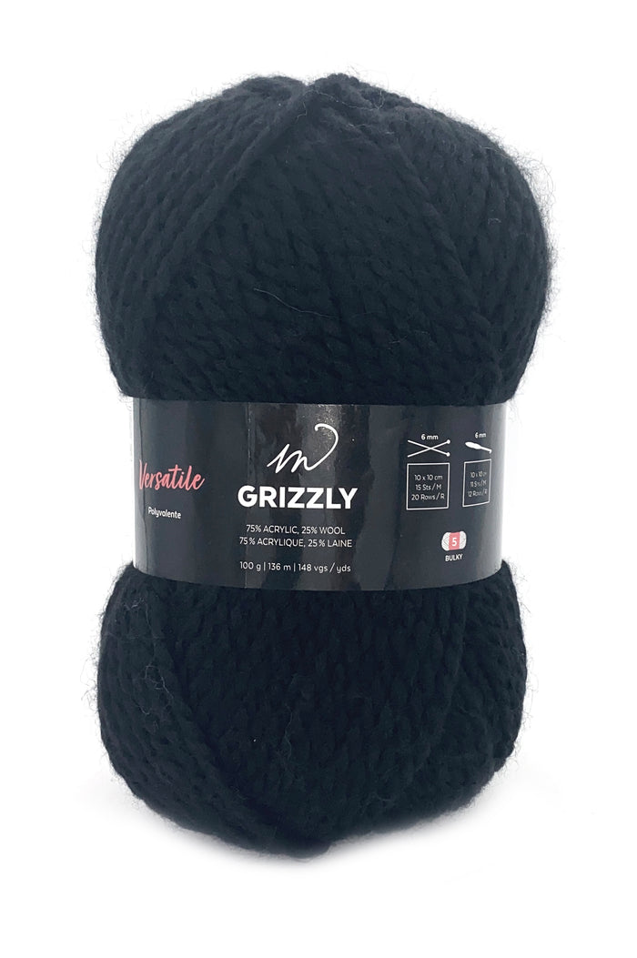Grizzly Yarn (75% Acrylic + 25% Wool)