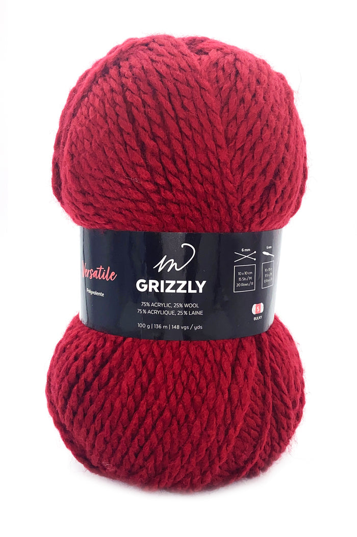 Grizzly Yarn (75% Acrylic + 25% Wool)