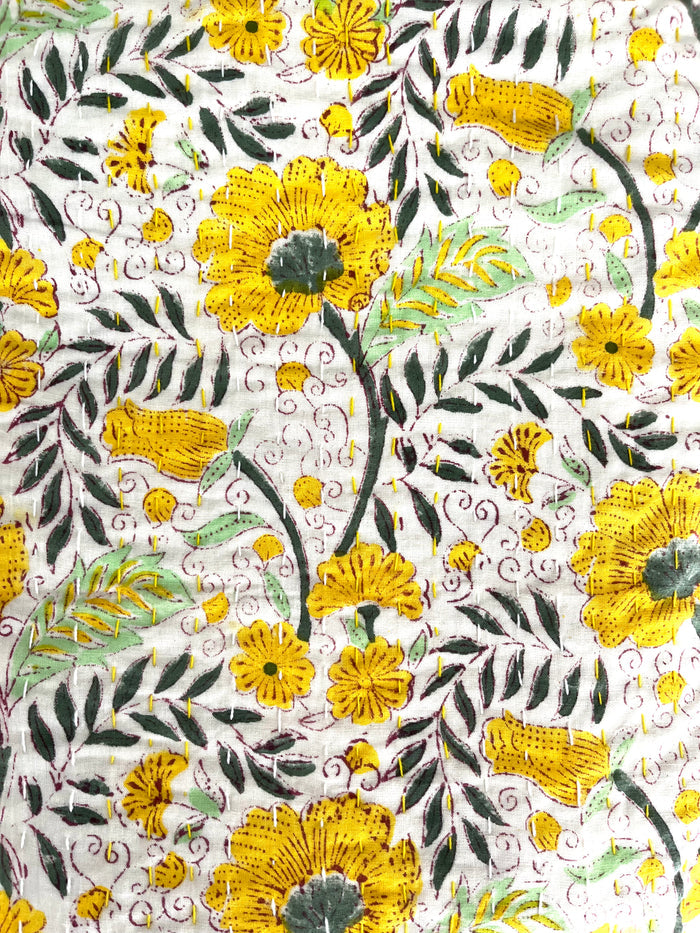 Full/Queen / Yellow Floral