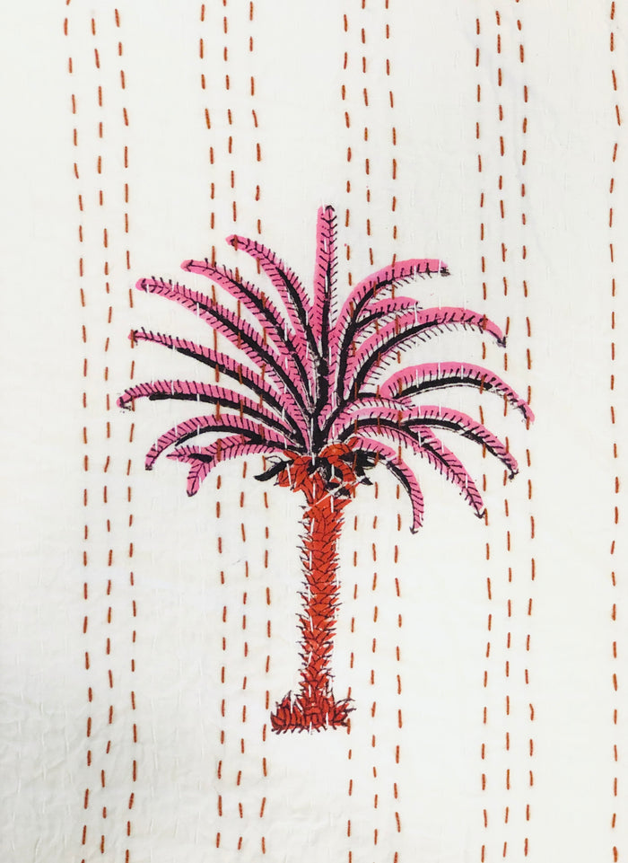 Full/Queen / Pink Palm Tree