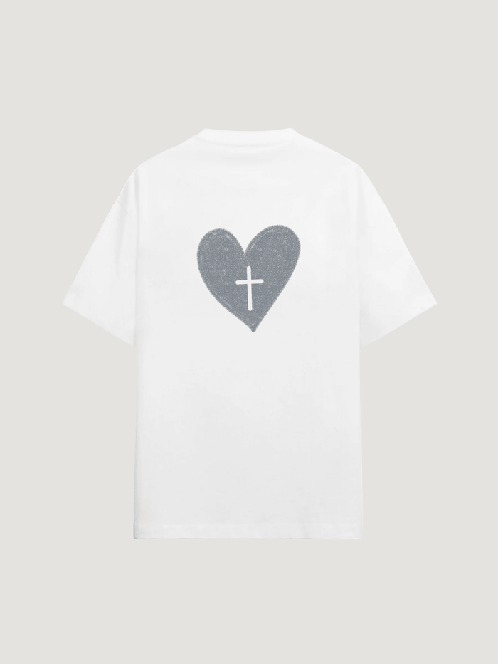 HEART CROSS T - SHIRT - COMMANDMENTS