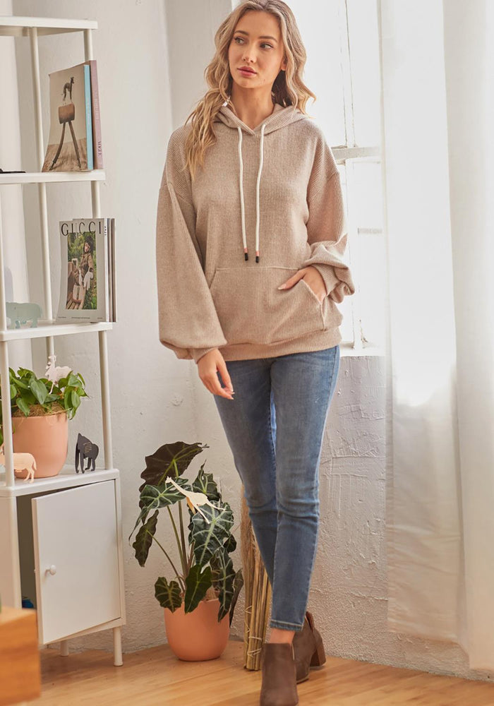 HI Curvy Fashion Casual Knitwear Hoodie