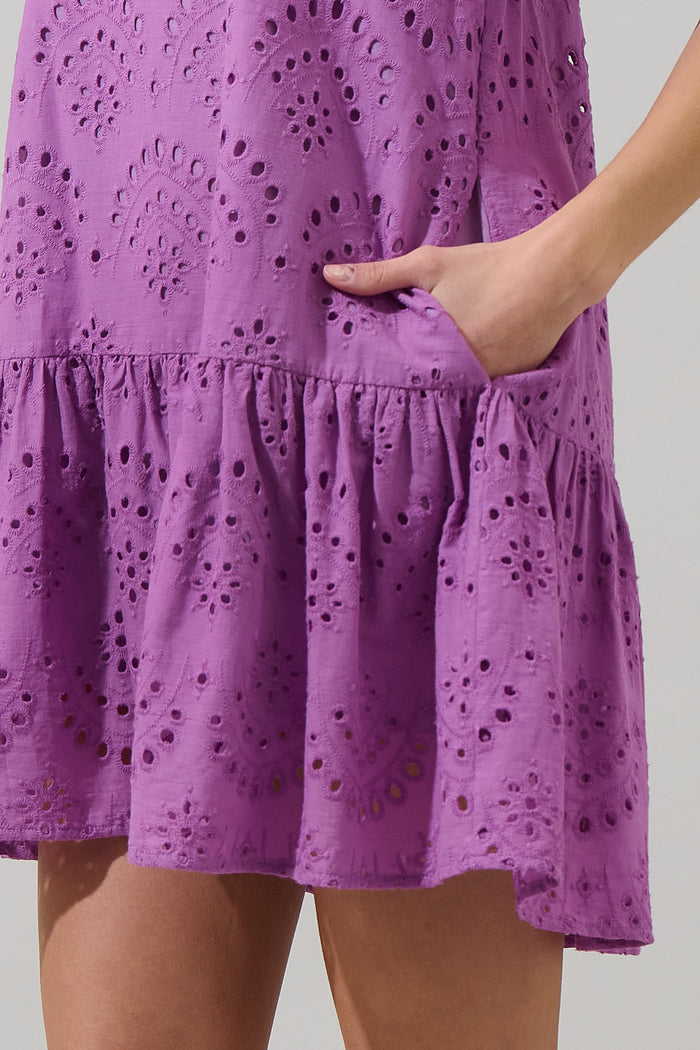Ivy Eyelet Azari Shift Mini Dress
