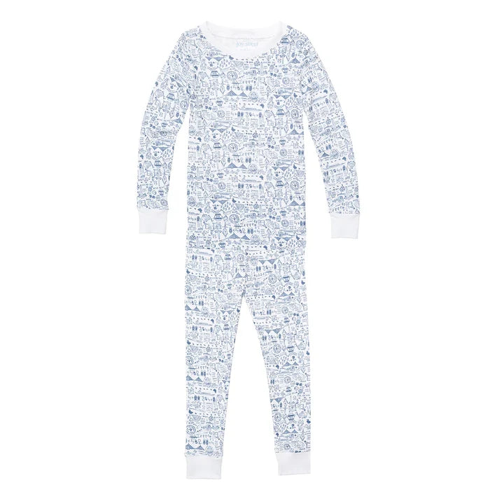 Joy Street Kids Boston Pajamas in Sailor Blue