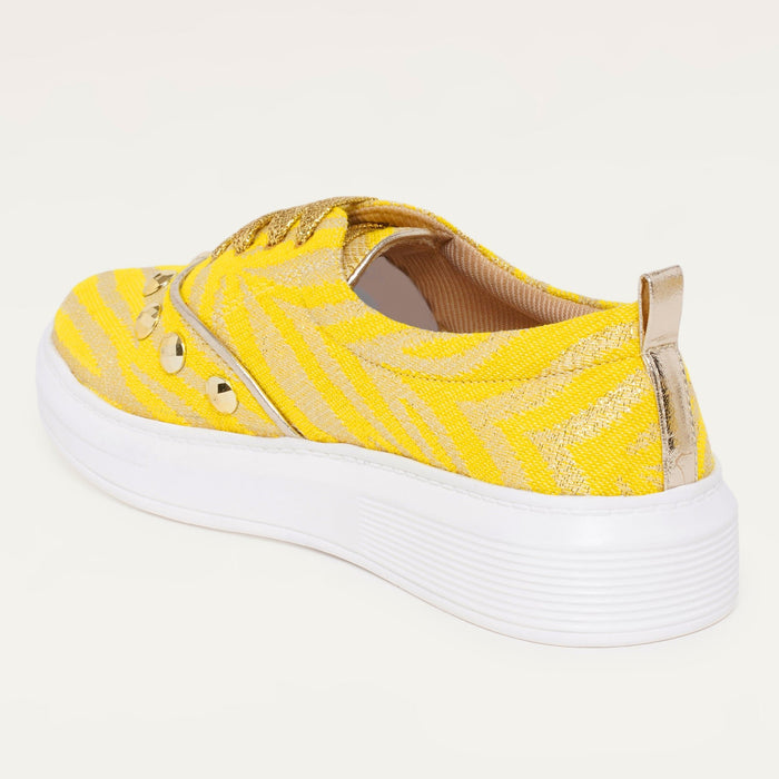 Juliet Sneakers in Yellow - The Quirky Naari