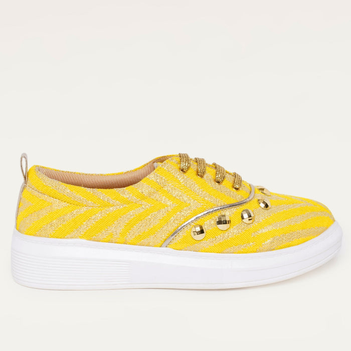 Juliet Sneakers in Yellow - The Quirky Naari