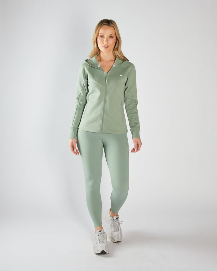 Kai Full Zip Hoody Moss Green