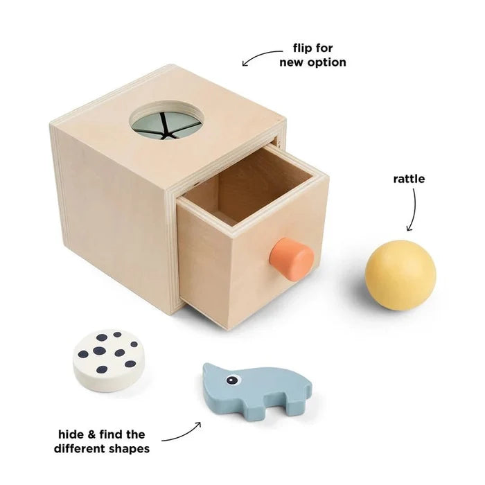Kids Wooden Hide and Find Educational Learning Toy Box – Nozo Mixed Colour