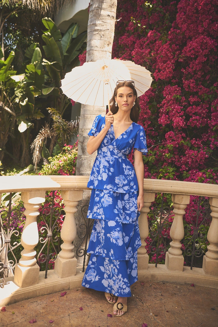 Lilith Floral Amabel Tiered Maxi Dress