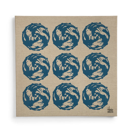 Heath House Industries Linen Screen Print in Blue