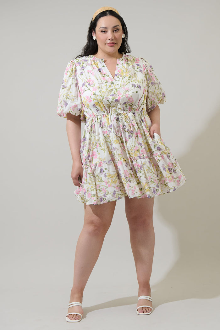 Lita Floral Noella Shift Mini Dress Curve