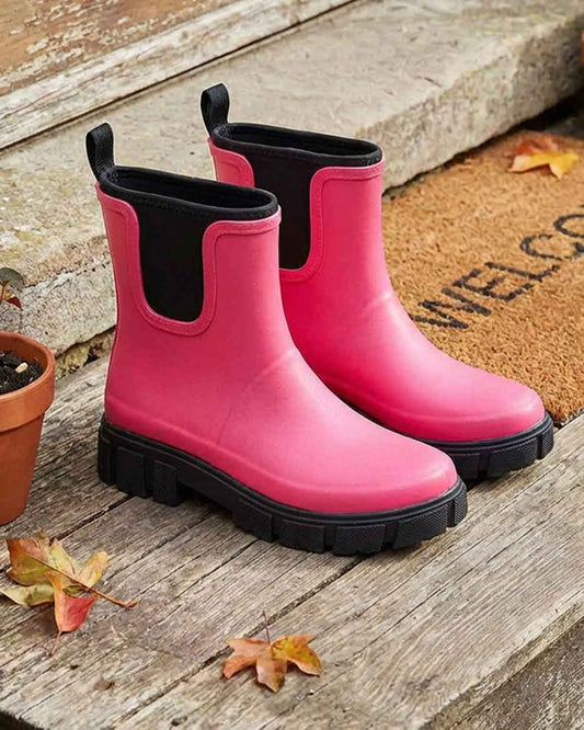 Lunar Lake Ankle Wellington Boot - Pink - Country Collection