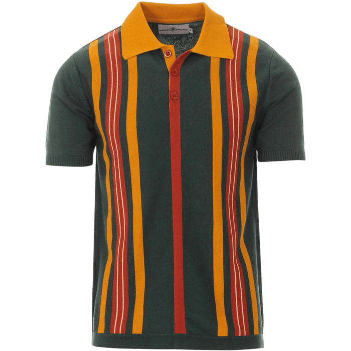MADCAP Farlowe Mod Stripe Knit Polo Top PP