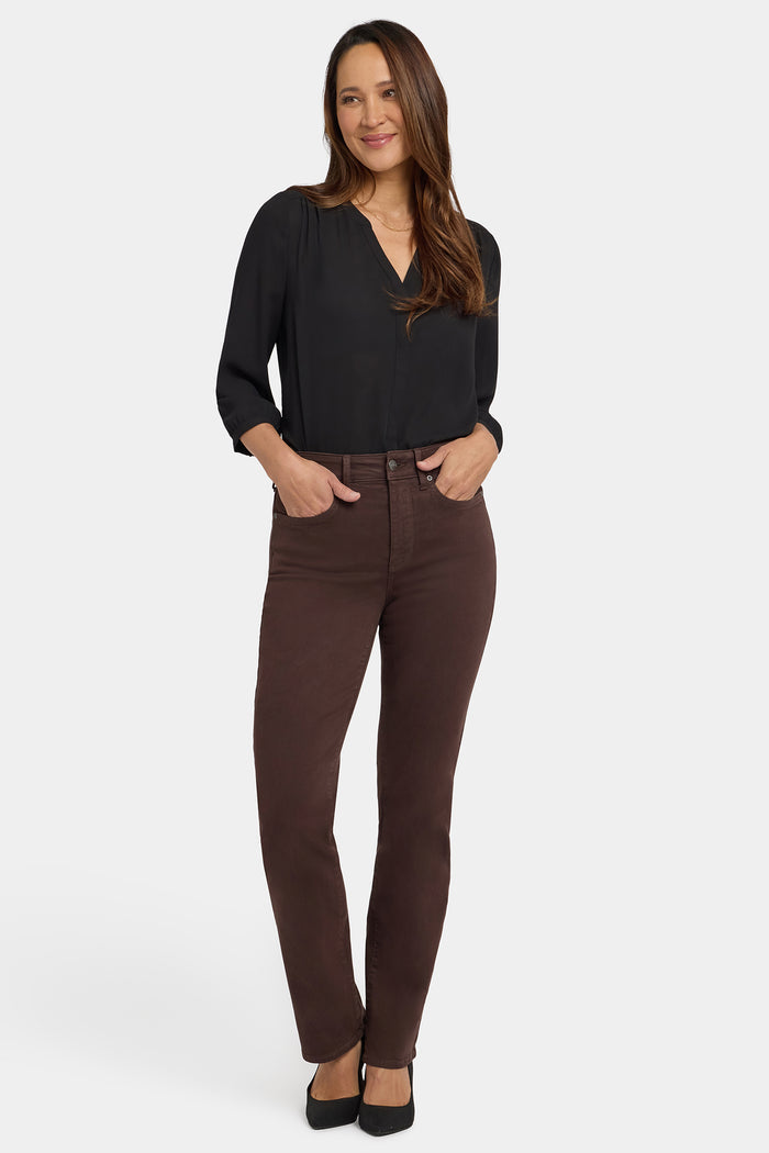 Marilyn Straight Jeans - Bitter Chocolate
