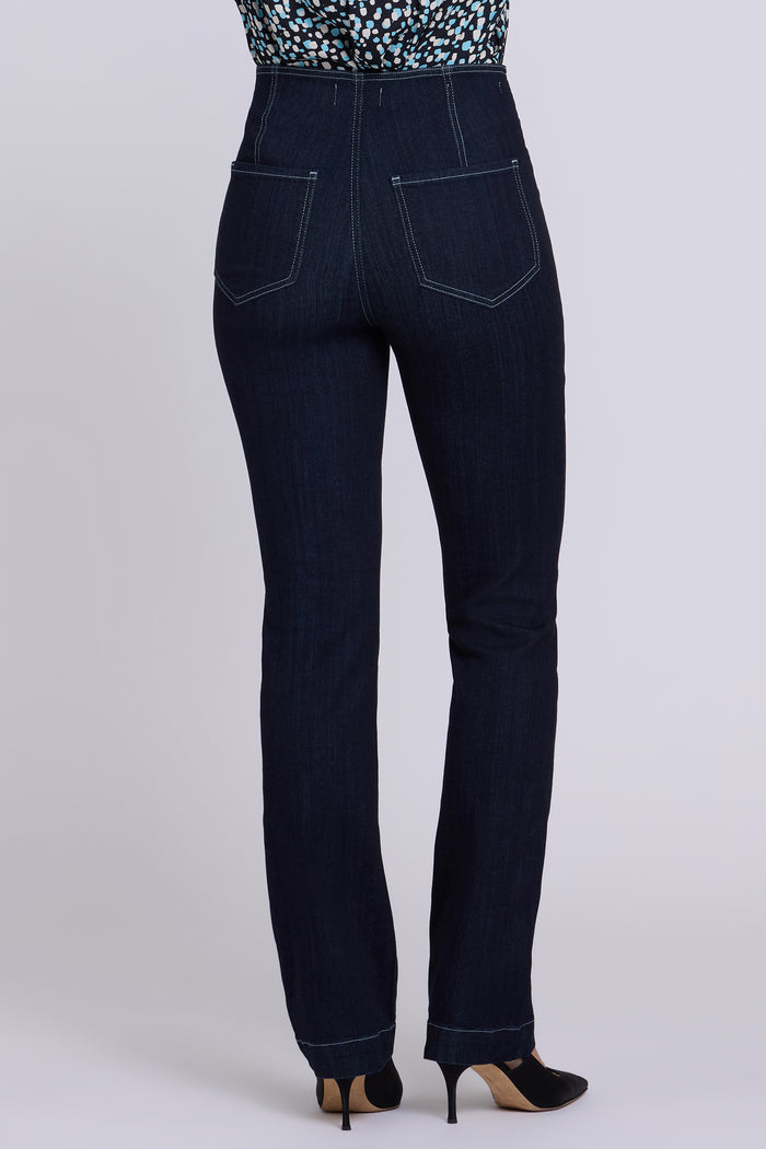 Marilyn Straight Pull-On Jeans - Rinse