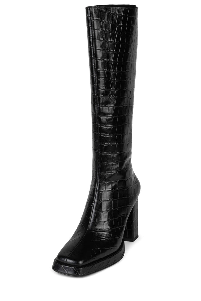 MAXIMAL-3 Jeffrey Campbell Knee-High Boot Black Croco
_hover