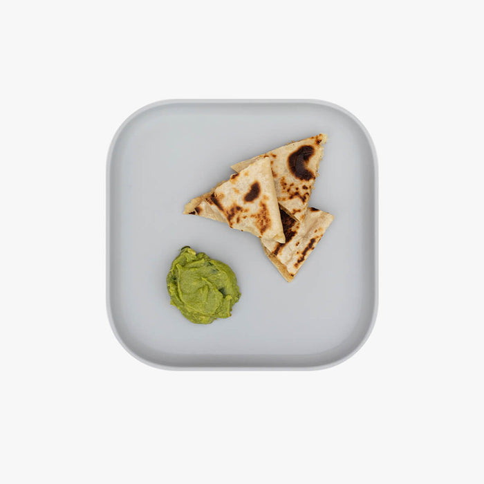 Mealtime Set in Pewter / ezpz Basics for Big Kids / Plates and Bowls #color_pewter
