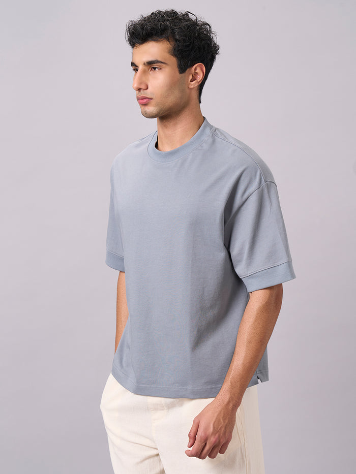 Men's 100% Cotton Relax Fit Tshirt Blue
