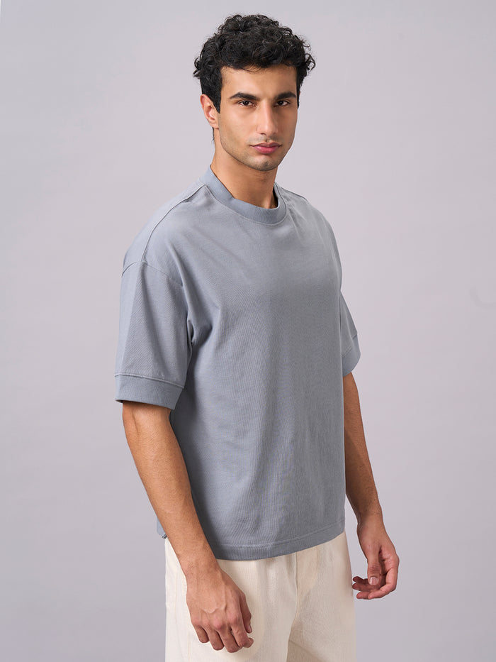 Men's 100% Cotton Relax Fit Tshirt Blue