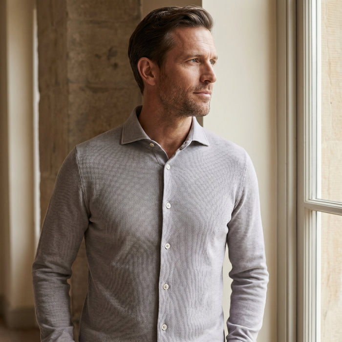 Modern 4Flex Stretch Knit Shirt, worn — Emanuel Berg