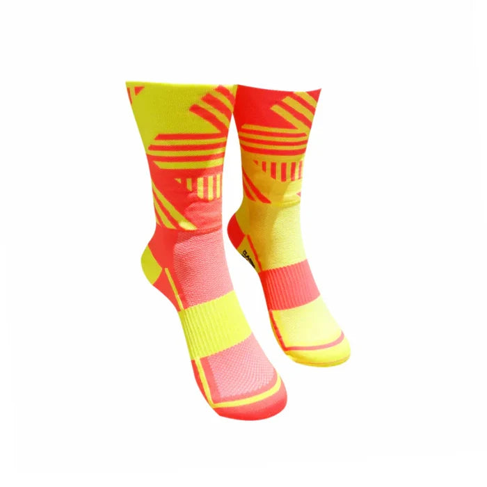 Monkey Sox Classic Track Sports Crew | Orange & Yellow