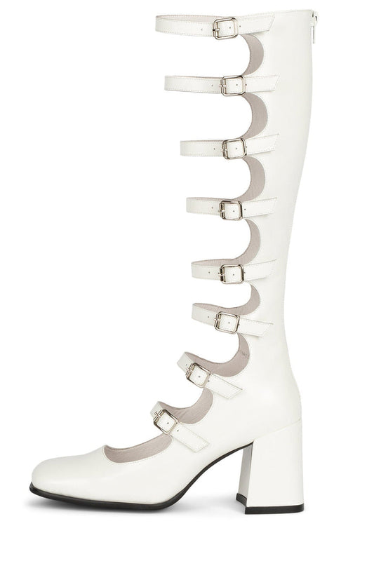 MONSIEUR Jeffrey Campbell Knee-High Pump White Box