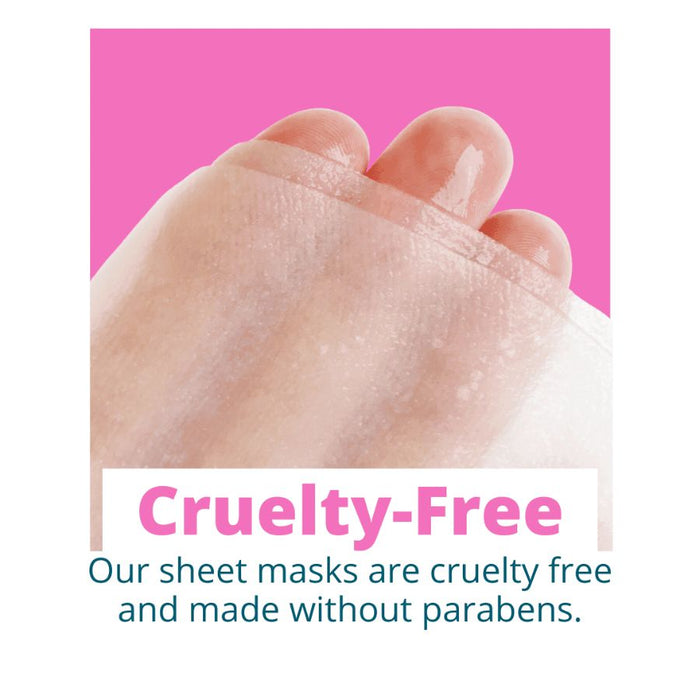 Close-up of toes wrapped in a translucent skincare sheet mask promoting cruelty-free and paraben-free benefits for Moodmask - The good fight | Patchology.
