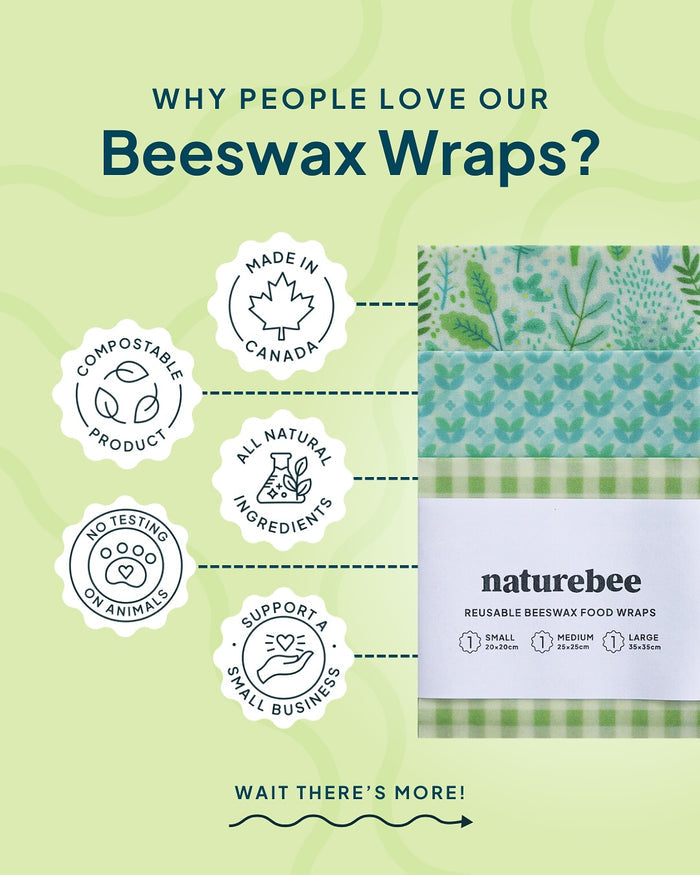 Nature Bee Beeswax Wrap Variety Set- Pink