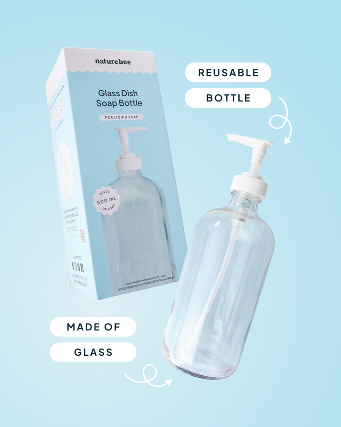 Nature Bee Glass Dish Soap Bottle