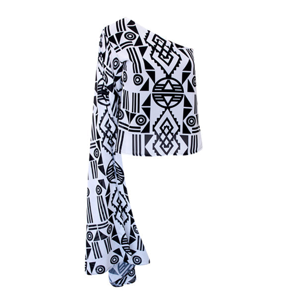 Nguni Chiffon One Arm Top