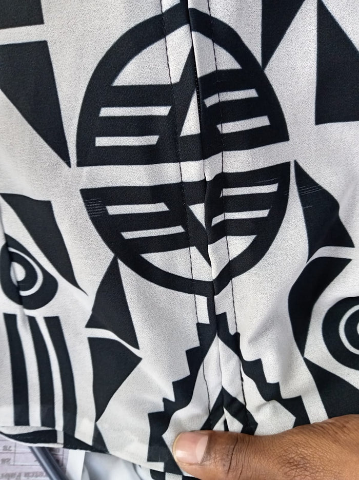 Nguni Chiffon One Arm Top