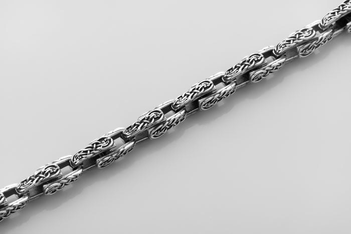 vkngjewelry Bracelet Norse Heritage Ornament Link Bracelet Sterling Silver Jewelry