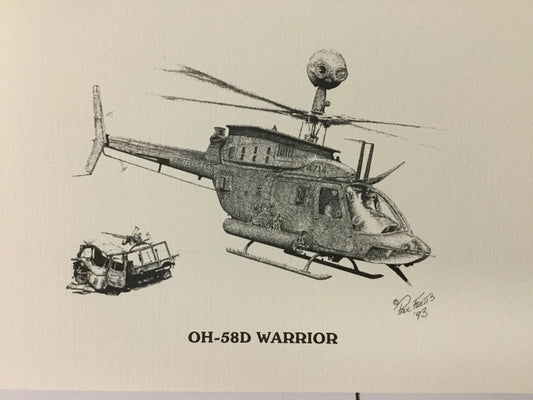 OH-58D Kiowa Warrior Note card