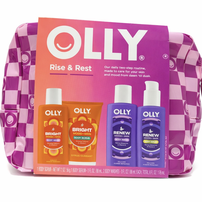 OLLY Rise & Rest Travel Set - includes four travel sized essentials