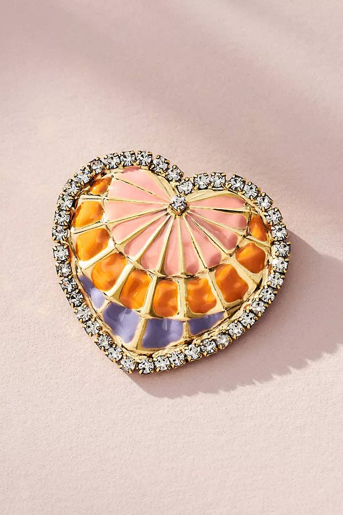 Ombre Heart Brooch