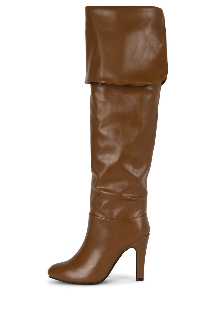 OVERLOOK-2 Jeffrey Campbell Over-The-Knee Boot Caramel