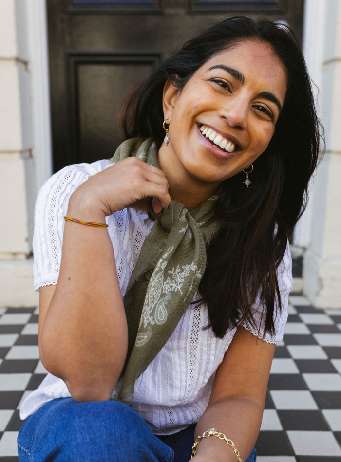 Paisley Print Square Scarf | Paisley/Sage Green