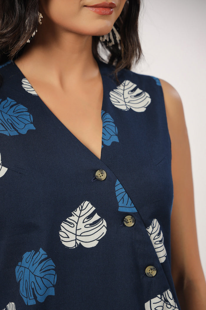 Palm Refresher Vest Cotton Flex Co-ord Set