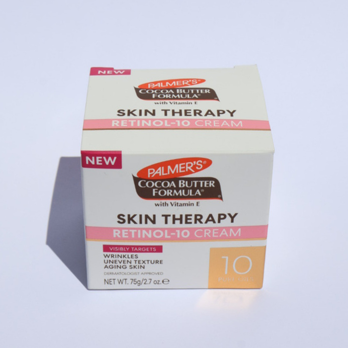 Palmer's Cocoa Butter Formula Skin Therapy Retinol-10 Cream packaging on a white background
