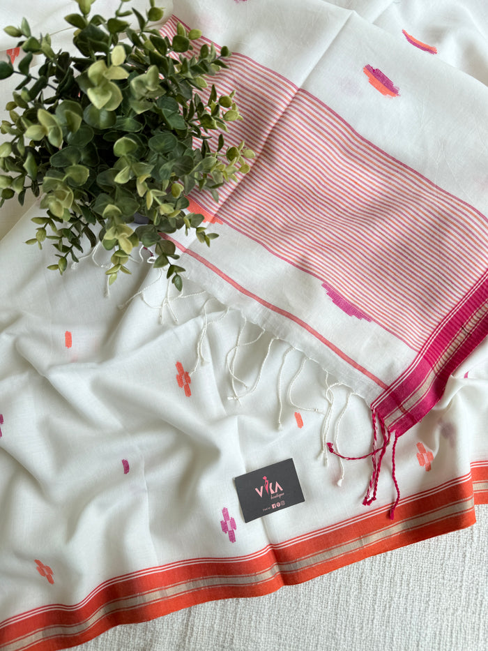 Parwa Bhutti mul cotton saree