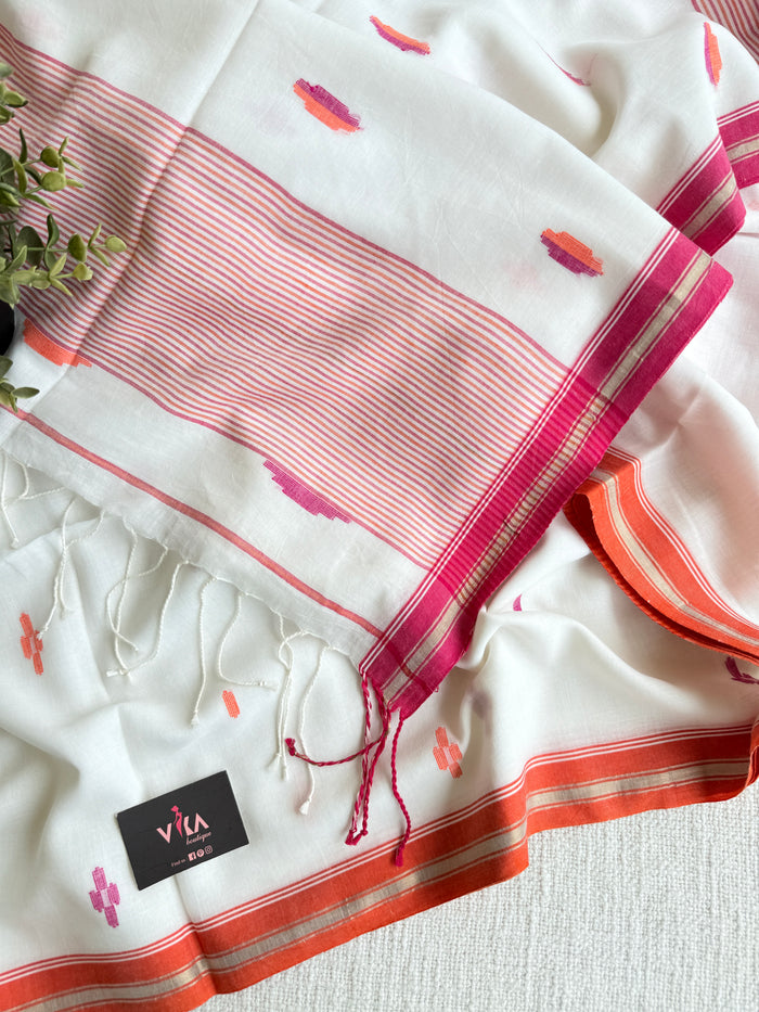 Parwa Bhutti mul cotton saree
