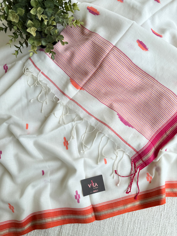 Parwa Bhutti mul cotton saree