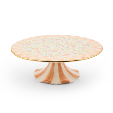 Pedestal Platter Posie Patch Large Ceramic