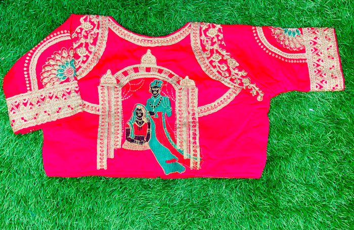 Pink designer blouse